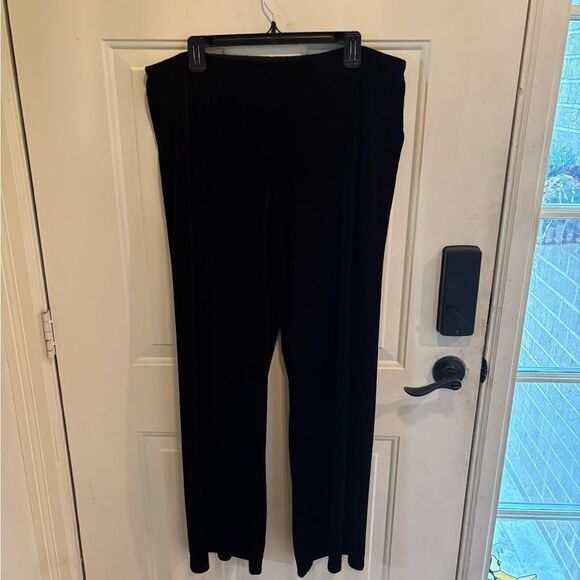 J. Jill Black Wide Leg Pants in Black Velvet - Picture 2 of 4
